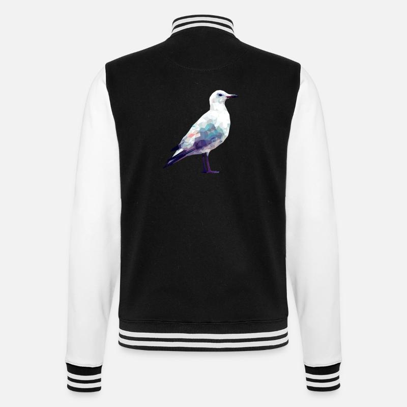 Polygon Möwe - Maritim - College-Sweatjacke - Schwarz/Weiß
