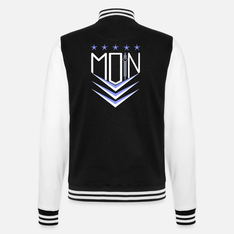 moin - College-Sweatjacke - Schwarz/Weiß