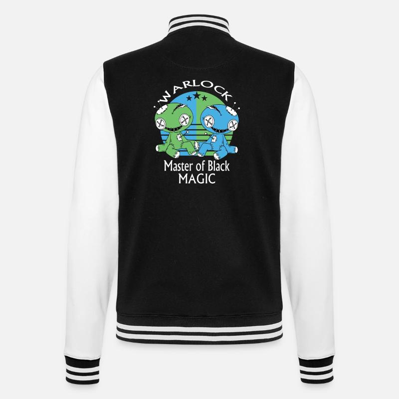 Warlock, Voodoo Doll - College Sweat Jacket - black/white