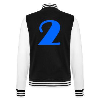 2 JAHRE. 2. JUBILÄUM. GEBURTSTAG 2 JAHRE. 2 - College-Sweatjacke - Schwarz/Weiß - Hinten - Marisol (170cm)