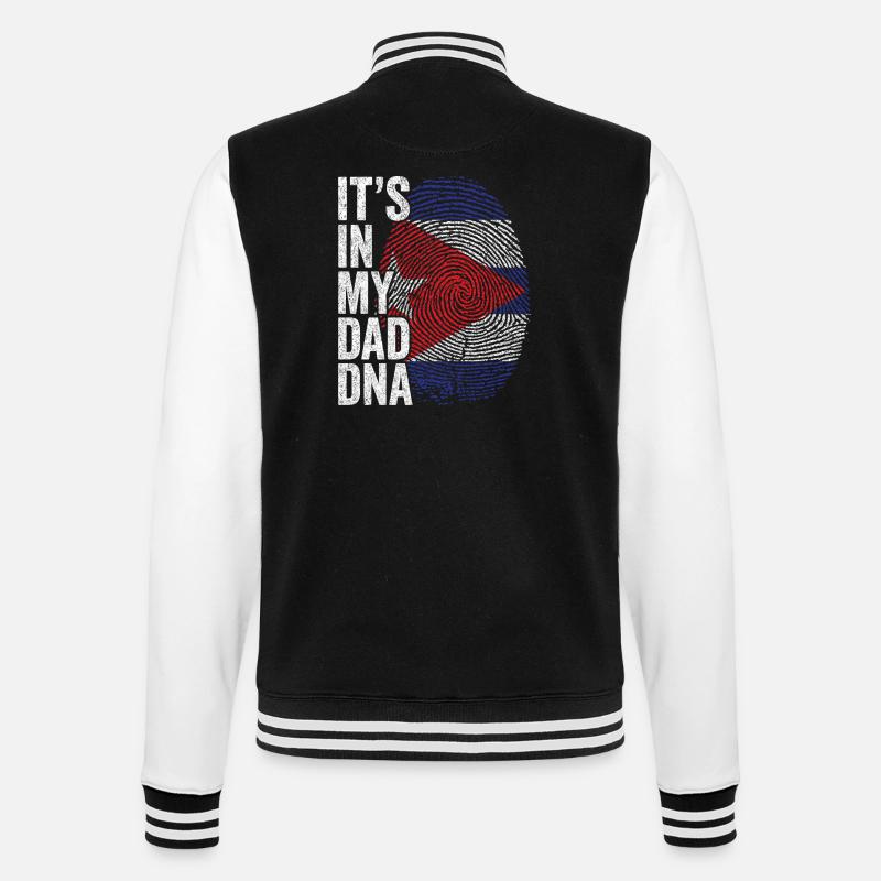 Drapeau Cuba Empreinte Papa Cubain - Veste Teddy - noir/blanc