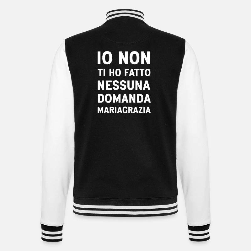 Mariagrazia (Schwarze Version) - College-Sweatjacke - Schwarz/Weiß