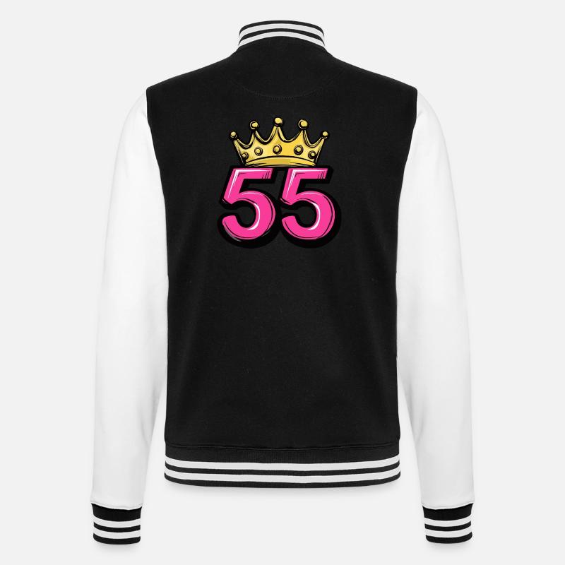 Couronne à 55 chiffres - Veste Teddy - noir/blanc