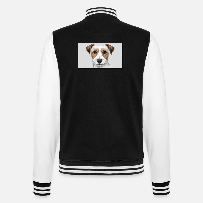 Parson Russel Terrier - College Sweat Jacket - black/white