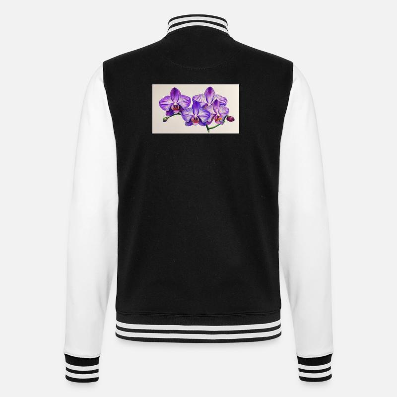 Flieder Orkedea - College-Sweatjacke - Schwarz/Weiß