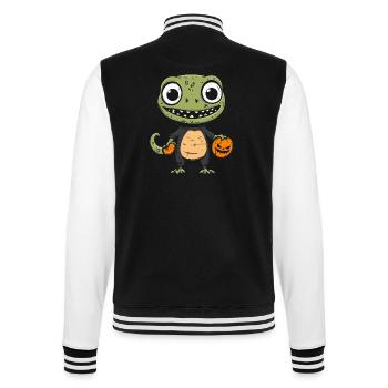 Lizard Halloween Zombie - College Sweat Jacket - black/white - Back - Marisol (170cm)