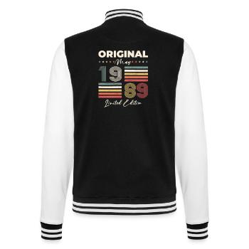 35. Geburtstag Mann Legende Mai Jahrgang 1989 - College-Sweatjacke - Schwarz/Weiß - Hinten - Marisol (170cm)