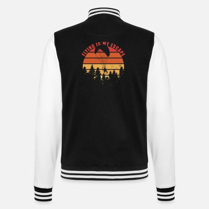 Voler est mon paramoteur d’évasion - Veste Teddy - noir/blanc