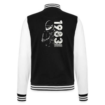 41ème Anniversaire Vintage 1983 Motard Motard - Veste Teddy - noir/blanc - Dos - Marisol (170cm)