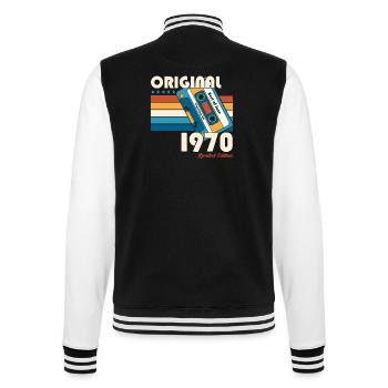 55ème Anniversaire Original Juin Millésime 1970 - Veste Teddy - noir/blanc - Dos - Marisol (170cm)