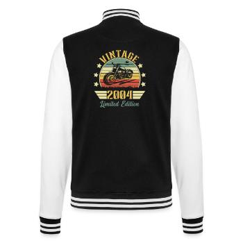 Vintage 2004 Retro Motorrad Geburtstagsgeschenk - College-Sweatjacke - Schwarz/Weiß - Hinten - Marisol (170cm)