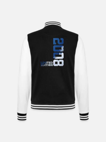 LIMITED EDITION 2008 18. GEBURTSTAG - College-Sweatjacke - Schwarz/Weiß