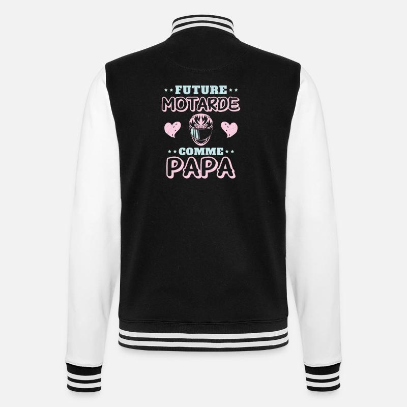 Future Motarde Comme Papa - Veste Teddy - noir/blanc
