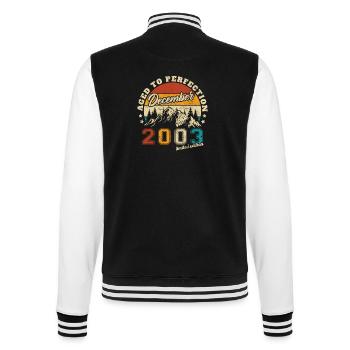 Décembre 2003 Vintage Retro Cadeau D’anniversaire - Veste Teddy - noir/blanc - Dos - Marisol (170cm)