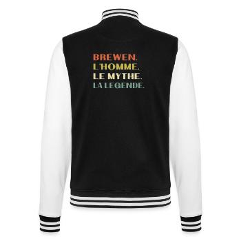 Brewen Der Mann Der Mythos Legende Geschenk Humor - College-Sweatjacke - Schwarz/Weiß - Hinten - Marisol (170cm)