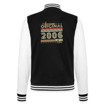 Original 2006 Jahrgang Geburtstag Geschenk - College-Sweatjacke - Schwarz/Weiß - Hinten - Marisol (170cm)