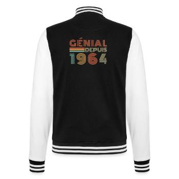 Awesome Since 1964 Retro Birthday Gift - College Sweat Jacket - black/white - Back - Marisol (170cm)