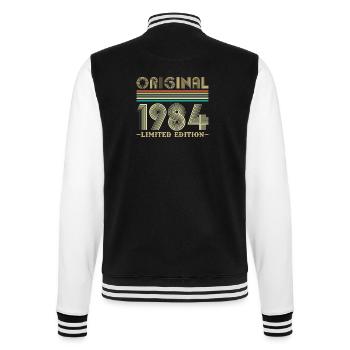 Vinatge 1984 Cadeau d’anniversaire - Veste Teddy - noir/blanc - Dos - Marisol (170cm)