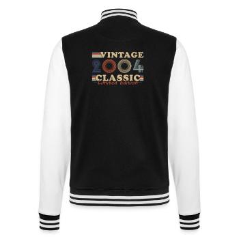 2004 Vintage Retro Geburtstagsgeschenk - College-Sweatjacke - Schwarz/Weiß - Hinten - Marisol (170cm)