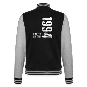 1994 Jahrgang geboren Geburtstag Geschenk - College-Sweatjacke - Schwarz/Grau meliert - Hinten - Marisol (170cm)
