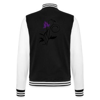 Orchidee / orchid (2c) - College Sweat Jacket - black/white - Back - Marisol (170cm)