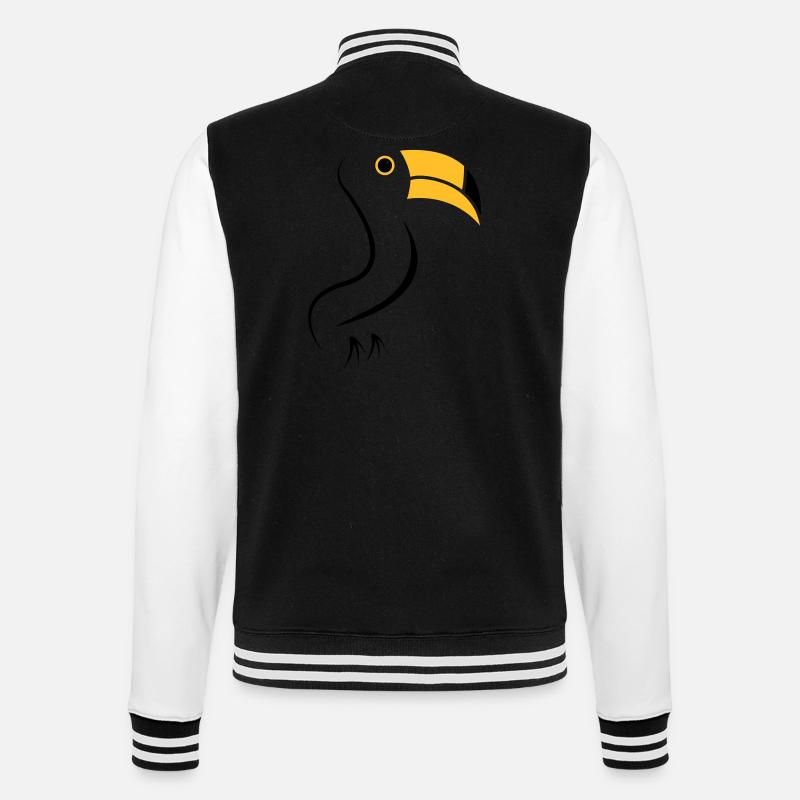 toucan silhouette - College-Sweatjacke - Schwarz/Weiß