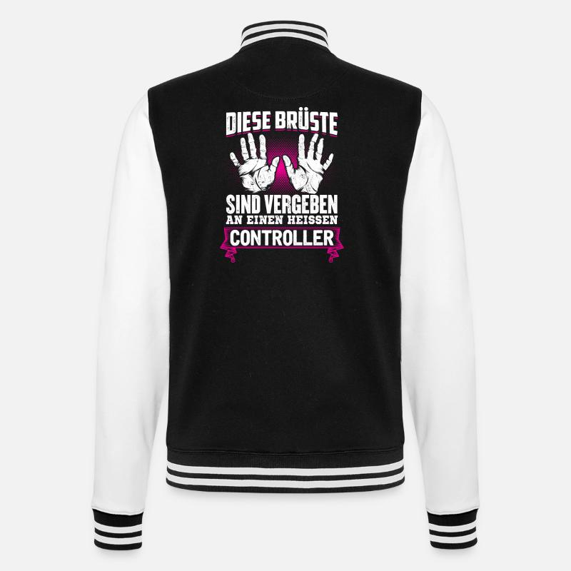 CONTROLLER - Brüste - College-Sweatjacke - Schwarz/Weiß
