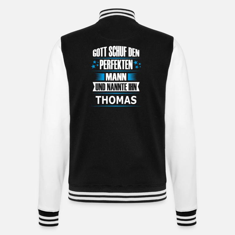 THOMAS - College-Sweatjacke - Schwarz/Weiß
