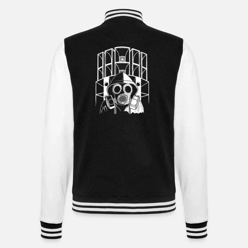 Tekno 23 masque à gaz Sound System - Veste Teddy - noir/blanc