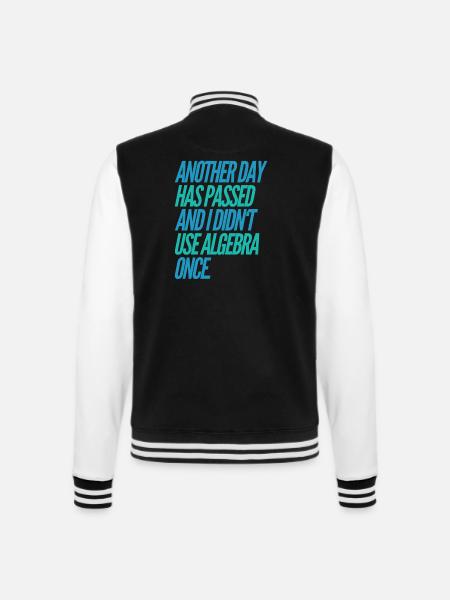 Funny t-shirt - College Sweat Jacket - black/white