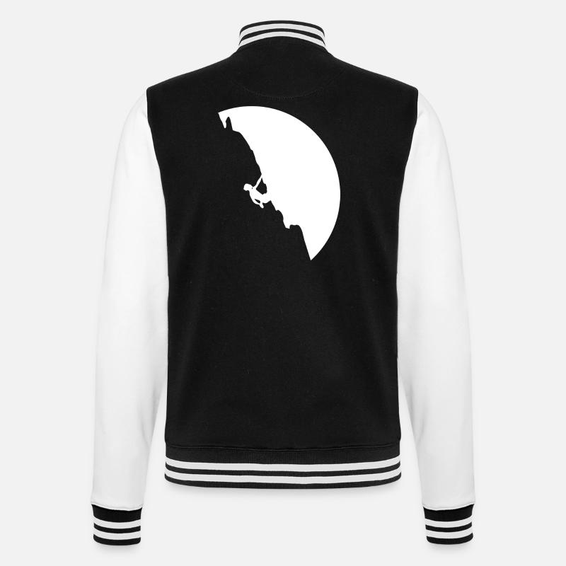 Kletterer - College-Sweatjacke - Schwarz/Weiß