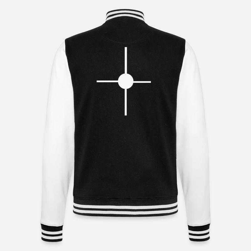 Grafik Design - College-Sweatjacke - Schwarz/Weiß