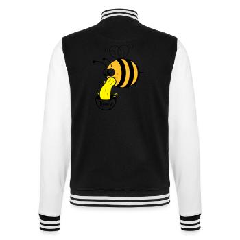 Biene kotzt Honig - College-Sweatjacke - Schwarz/Weiß - Hinten - Marisol (170cm)