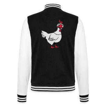 Angry chicken - College Sweat Jacket - black/white - Back - Marisol (170cm)