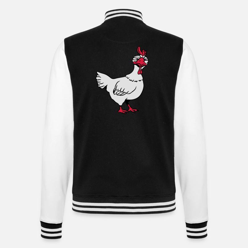 Poulet en colère - Veste Teddy - noir/blanc