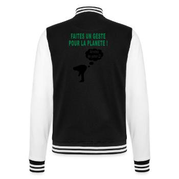 humour écolo - Veste Teddy - noir/blanc - Dos - Marisol (170cm)