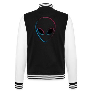 3D effect alien - College Sweat Jacket - black/white - Back - Marisol (170cm)