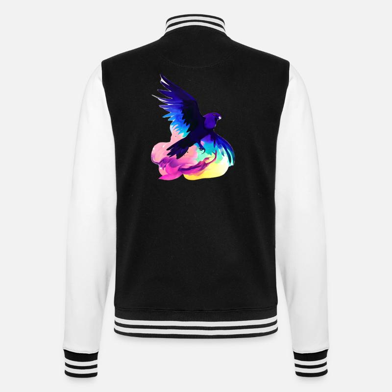 Budgerigar cockatiel bird owner bird - College Sweat Jacket - black/white