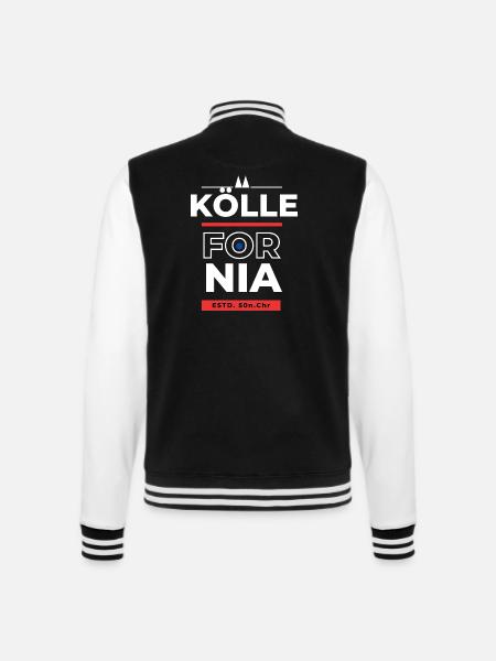 Kölle-Fornia Stylisch - College-Sweatjacke - Schwarz/Weiß