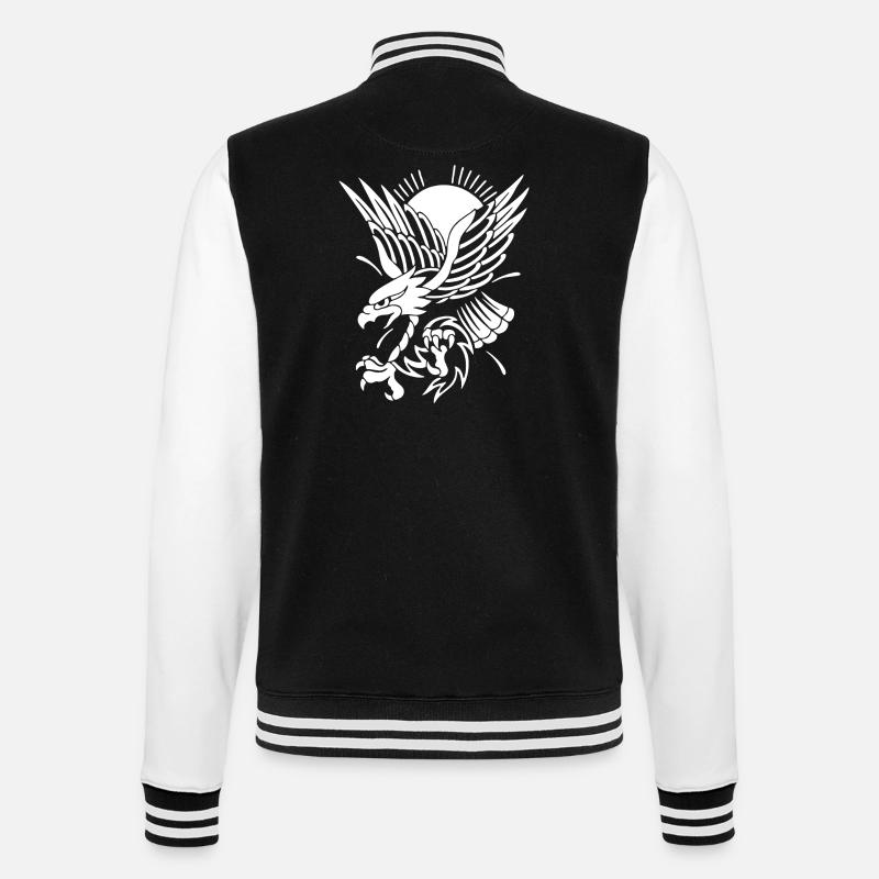Eagle approaching - College Sweat Jacket - black/white