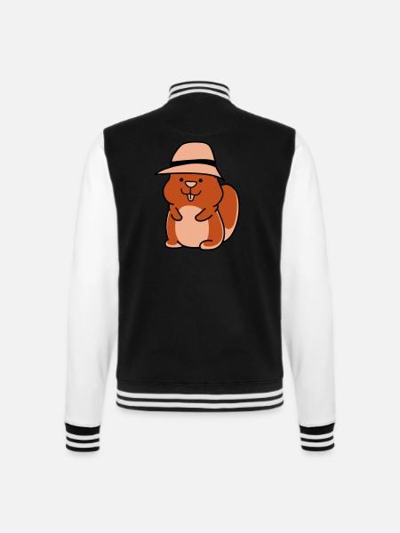 Hamster drôle - Veste Teddy - noir/blanc