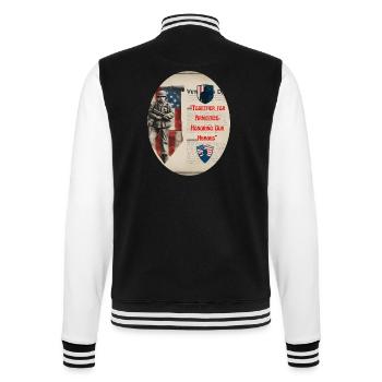 Veteranen, Veteranen, Waffenstillstand. - College-Sweatjacke - Schwarz/Weiß - Hinten - Marisol (170cm)