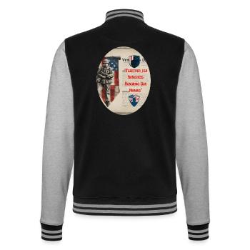Veterans, veterans, armistice. - College Sweat Jacket - black/heather grey - Back - Marisol (170cm)