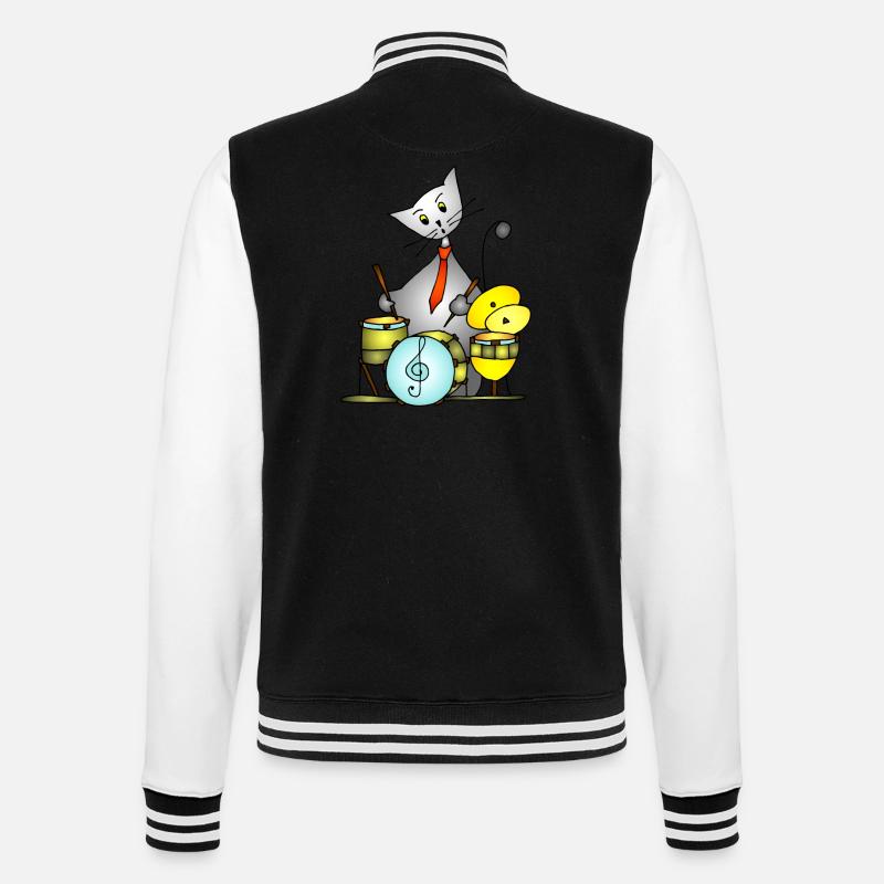 Chat - Veste Teddy - noir/blanc