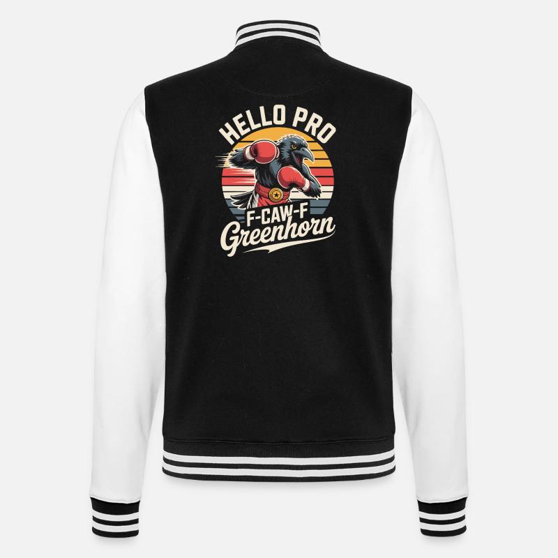 Boxer Krähe - College-Sweatjacke - Schwarz/Weiß