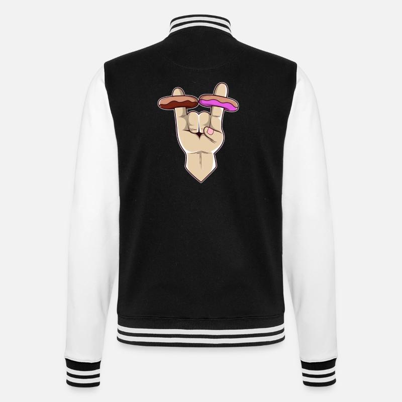 2 Donuts from Hell - College-Sweatjacke - Schwarz/Weiß