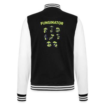 Funginator Mushroom Species Mushroom Collector Mushroom Mushroom Collector - College Sweat Jacket - black/white - Back - Marisol (170cm)
