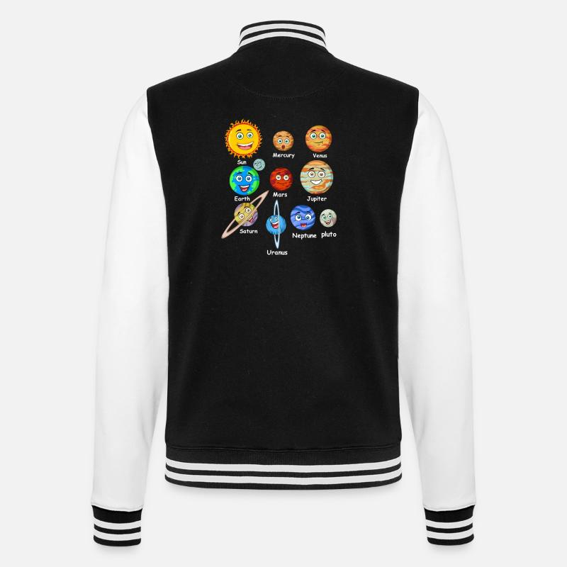 Planètes du système solaire - Veste Teddy - noir/blanc