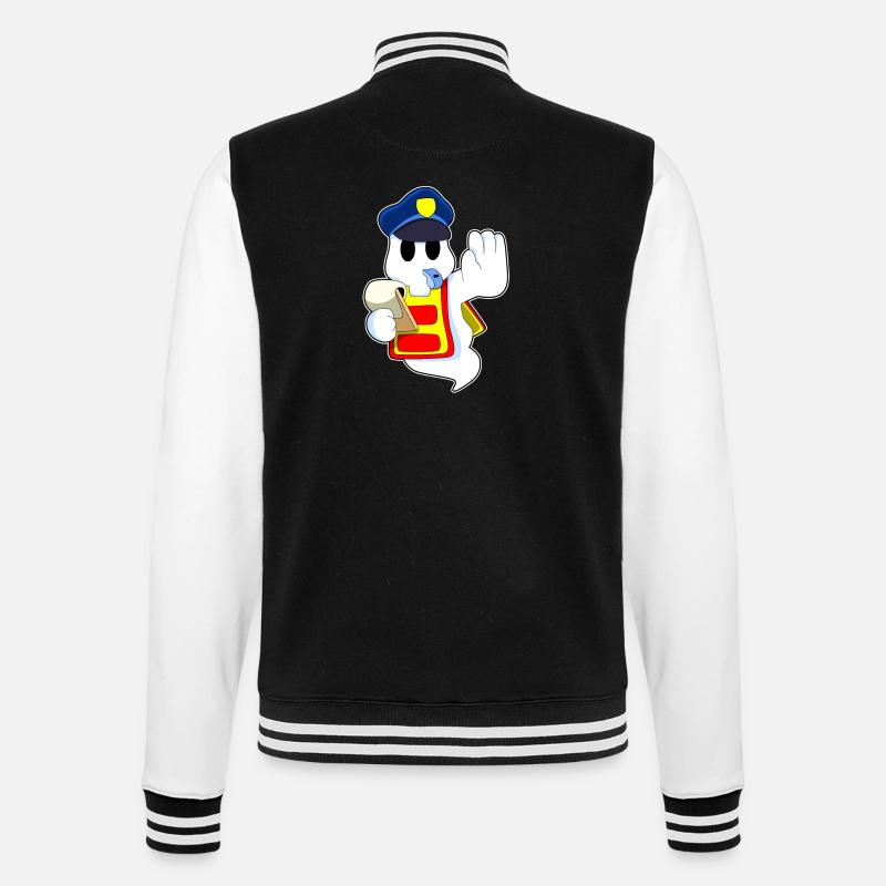 de policier avec sifflet - Veste Teddy - noir/blanc