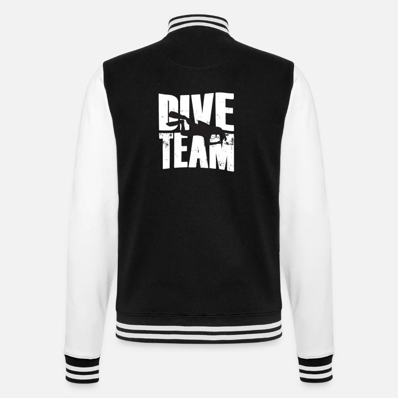 Équipe de plongée Diver Silhouette - Veste Teddy - noir/blanc